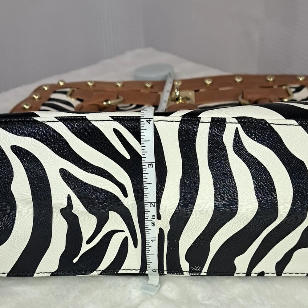 Brown and Black Zebra Print Women's Bag